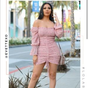 Pink floral dress from miss lola boutique